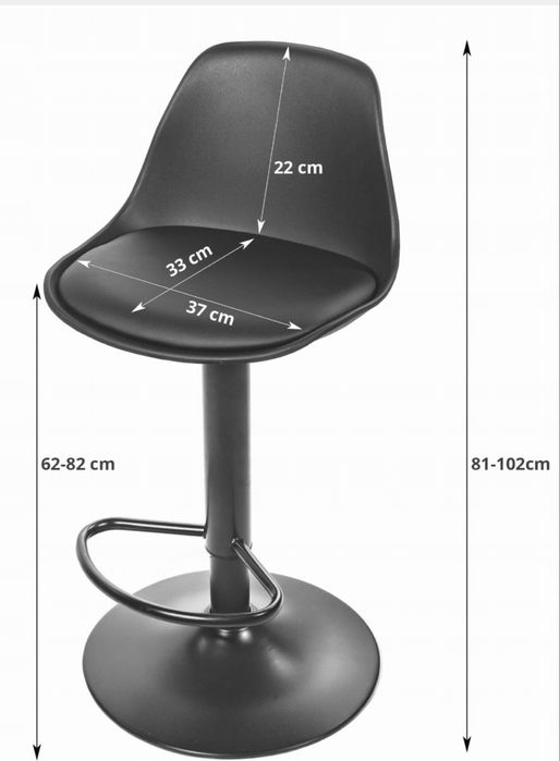 Hoker Oskar czarny 82 cm skóra sztuczna