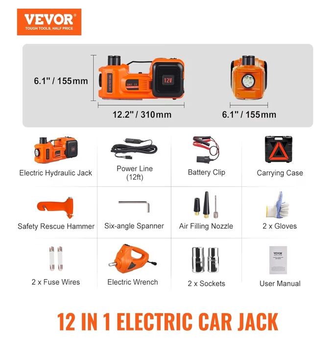 Macaco hidraulico C/ chave de impacto
