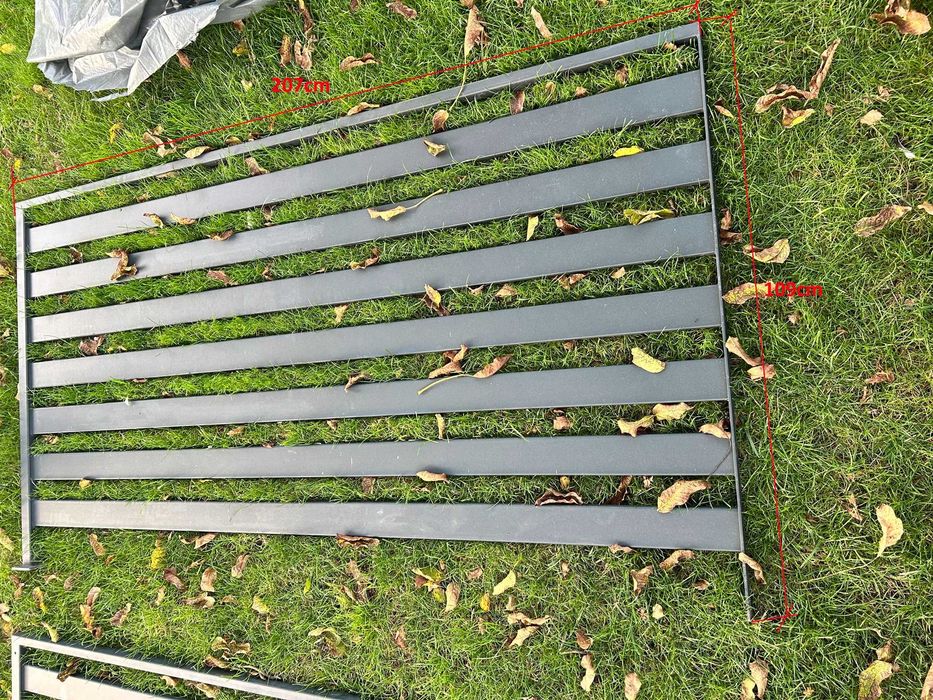 Balustrada balkonowa stalowa, antracytowa