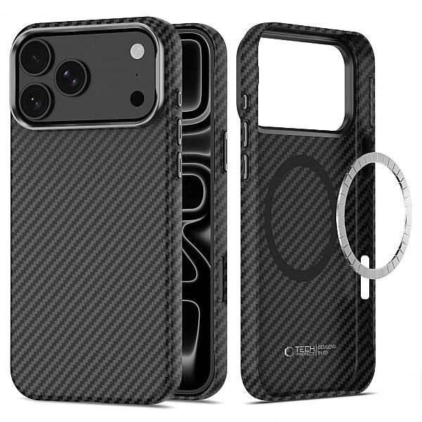 Tech-Protect Ion Carbon Magsafe Iphone 17 Pro / 18 Pro Black/Silver