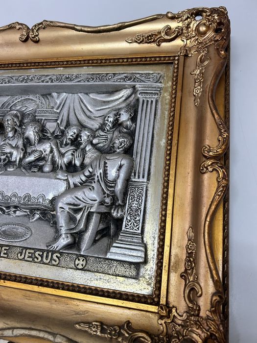 Ultima ceia aluminio antigo e em relevo