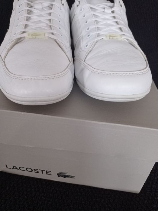 Buty Lacoste Chaymon rozmiar 46 białe skóra skórzane sneakersy j Nowe