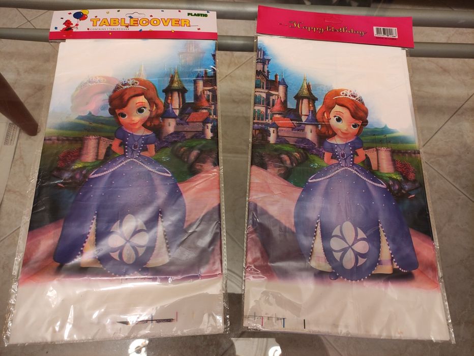 Artigos de festa princesa Sofia, patrulha pata, pjmasks, homem aranha
