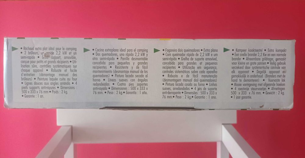 Fogão Campismo 2 Bicos Campingaz Azur 2 (Fabricado em França) - NOVO na Caixa