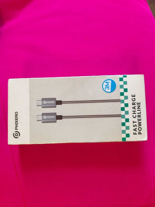 Кабель PHIXERO 100W PD USB C 5A 480Mbps  - 3 метра
