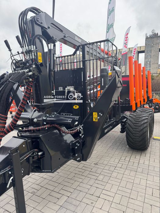 Przyczepa z HDS Lesna BMF10T z zurawiem BMF720 Full od BMF Polska !
