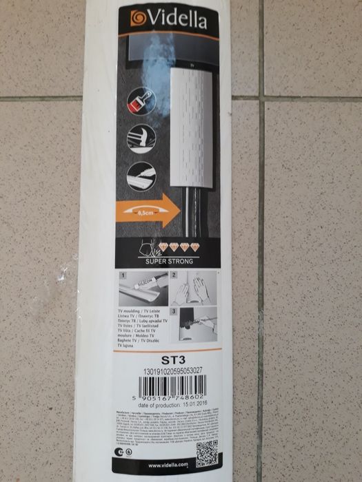 Listwa maskująca do kabli dekoracyjna 1M Vidella Nowa