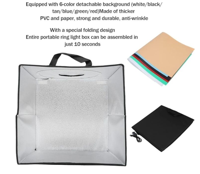 Tenda de iluminação suave para fotografia com 144 LEDs, estúdio