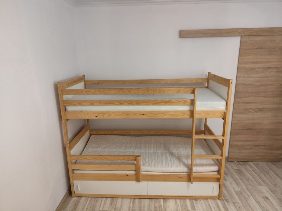 Łozko Piętrowe dla dzieci. Drewniane 180/80
