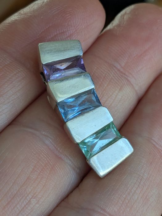 Zawieszka naszyjnik Kruk artdeco srebro