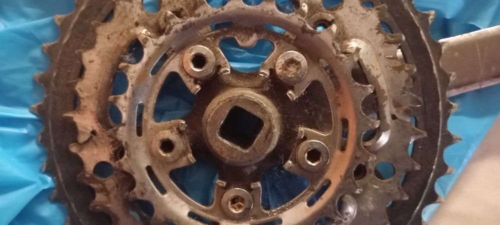 pedaleira shimano stx special titanium 1994 fc mc31 ch