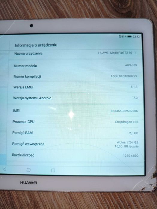 Tablet Huawei Mediapad t3 10