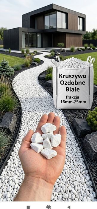 Grys gręcki śnieżno biały - otoczaki greckie kamienie białe