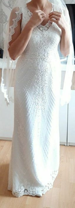 Suknia ślubna rybka+ welon+ bolerko stan idealny