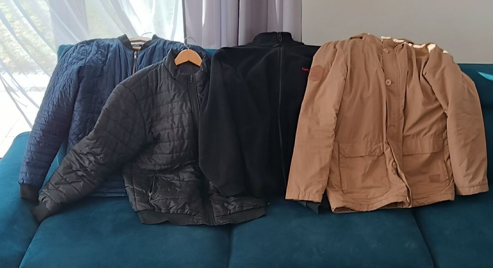 Zestaw czterech kurtek, hause , campus , top secret. XL - XXL