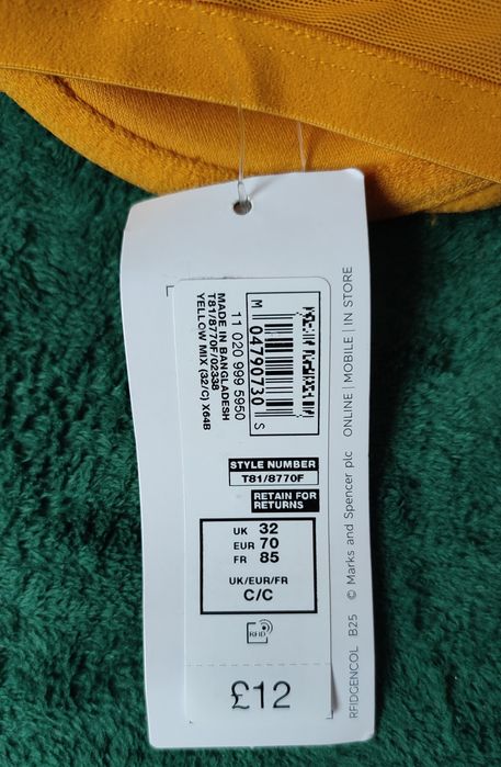 Stanik biustonosz M&S Collection Nowy 70C/32C