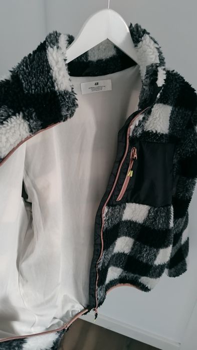 Dziewczęca kurtka z misia jesienna H&M roz 158/164 zadbana