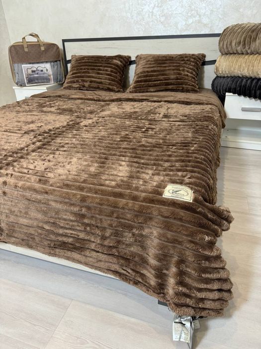 Акція 3 дні! Плюшевое теплое постельное белье Шарпей велюрова постіль