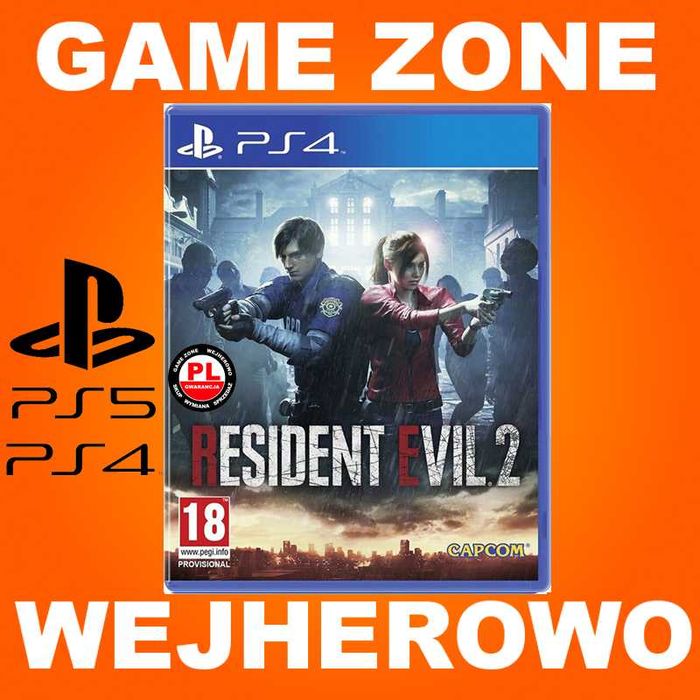 Resident Evil 2 PS4 + Slim + Pro + PS5 = PŁYTA PL = sklep Wejherowo