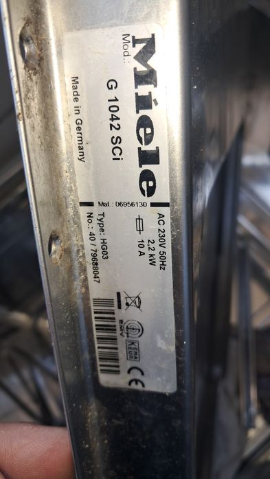 Peças máquina de lavar louça Míele