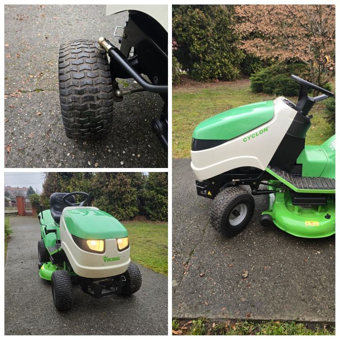 Traktorek kosiarka Viking Stihl 17,5KM B&S pompa oleju hydro + PŁUG