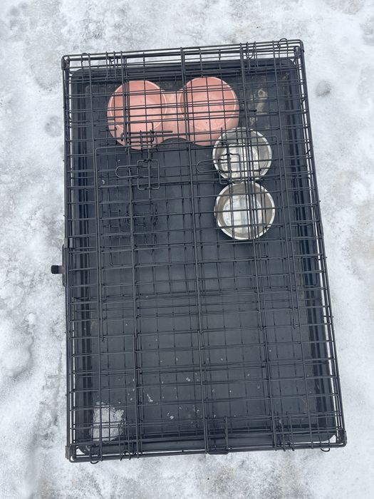 Розкладна металева клітка для собак