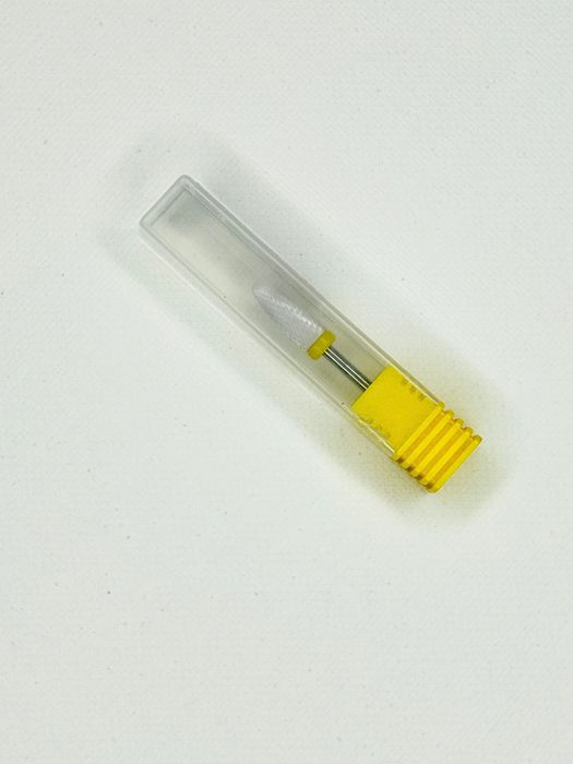 Frez Ceramiczny Do Paznokci Skórek STOŻEK Żółty Do Ściągania Żelu