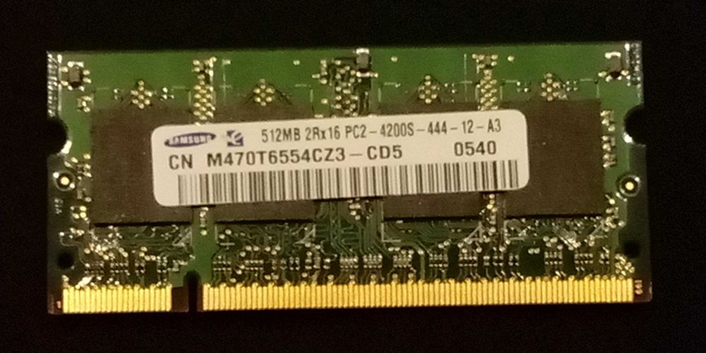 Memórias RAM portátil SODIMM DDR2 512MB 1GB64740065087105120