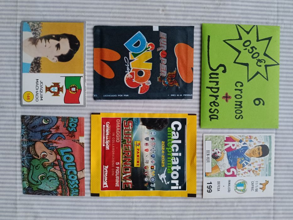 Lote de CROMOS  Antigos  e  SAQUETAS  Seladas