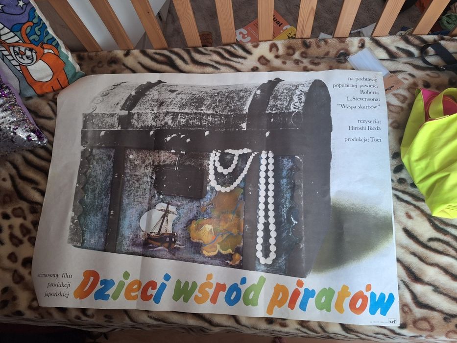 Dzieci wśród piratów plakat prl
