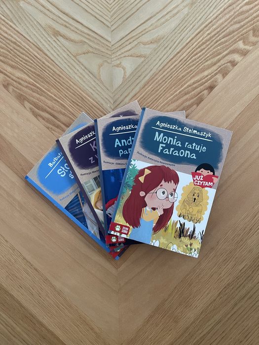 Zestaw 4 ksiazek z serii Juz Czytam supel, Stelmaszyk