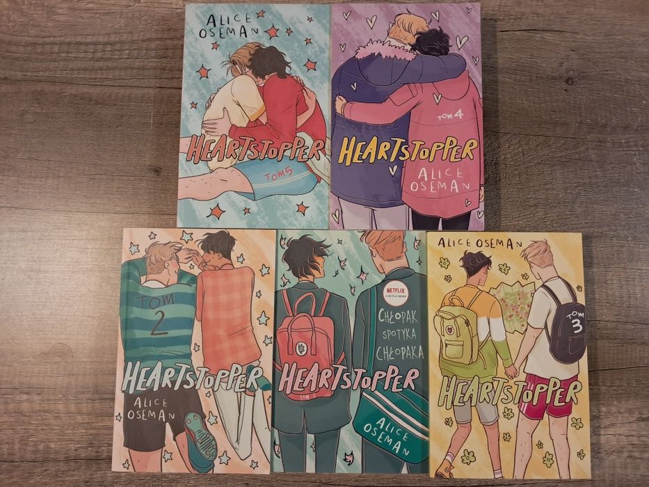 Heartstopper tom 1-5 + Yearbook  Alice Oseman