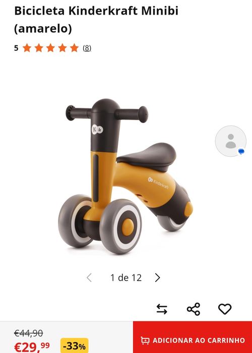 Vendo bicicleta minibi para crianças