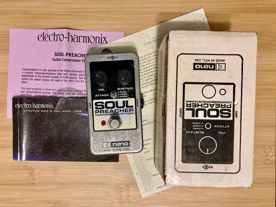 Electro-harmonix Soul Preacher гітарна і бас педаль компресор, як нова