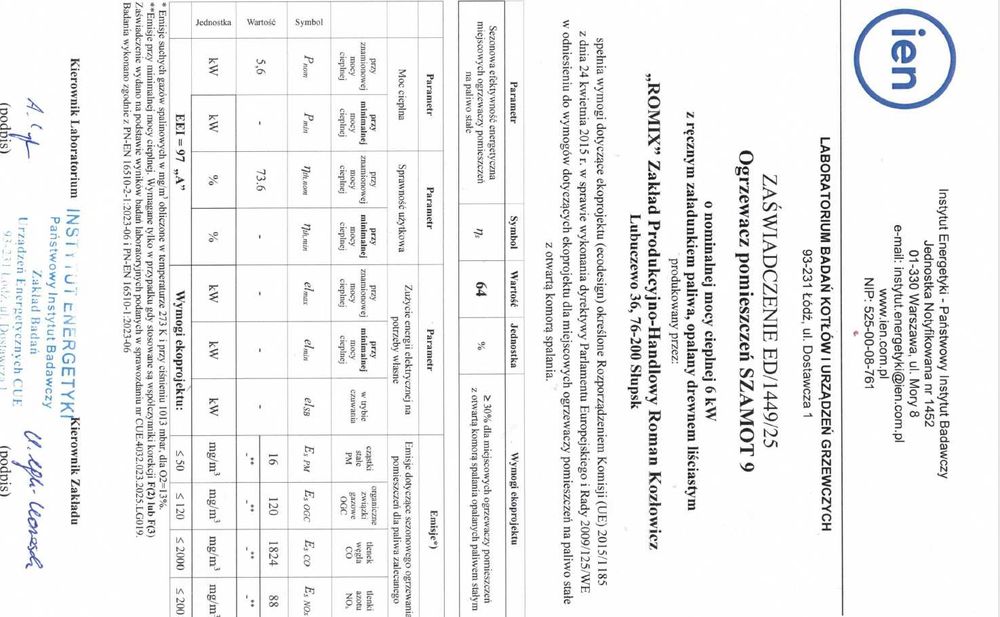 Piecyk szamotowy koza 7 cegieł  atest kominek piec szamotowy