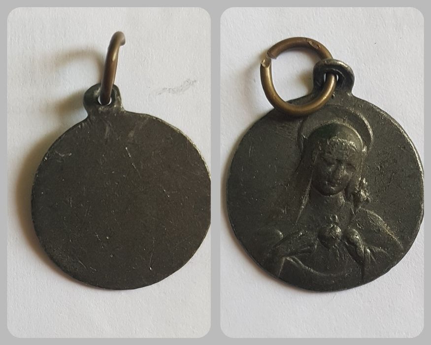 Conjunto de 6 medalhas miniatura religiosas