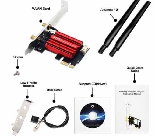 Адаптеры Wifi+BT RTL8822CE/Intel ac7260/Intel ac8265/Fenvi AC1200