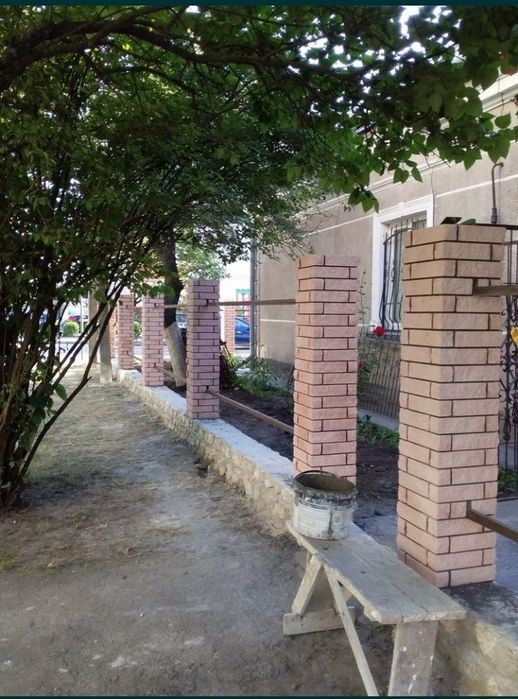 Мур Пліт Забор Огорожа Підпірна Стіна Камінь Цегла Блок Під розшивку