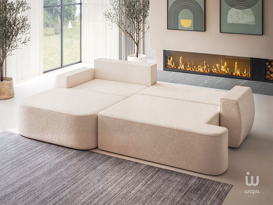 Narożnik PURE  dostepny od reki funkcja  spania pojemnik na posciel