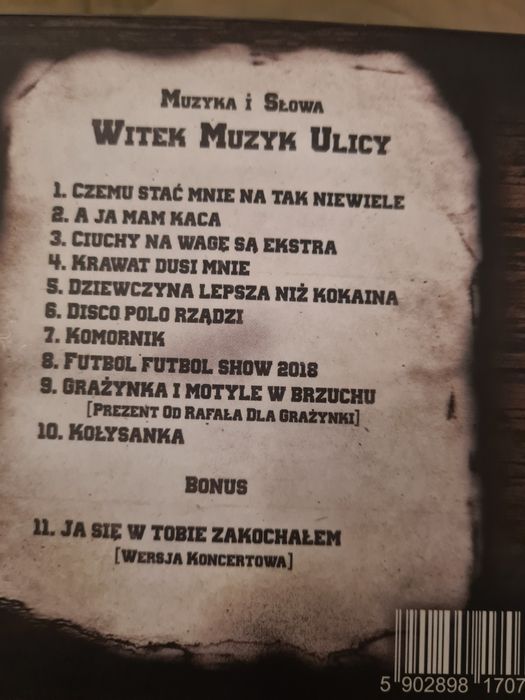 Witek muzyk ulicy płyta CD