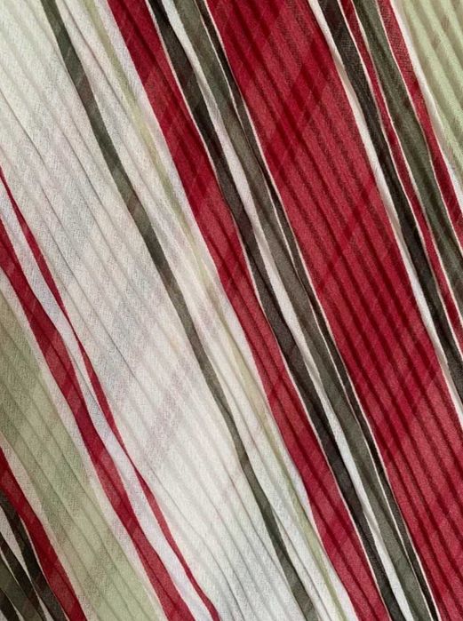 Lenço Viyella bordeaux, branco, verde 142 x 30 cm