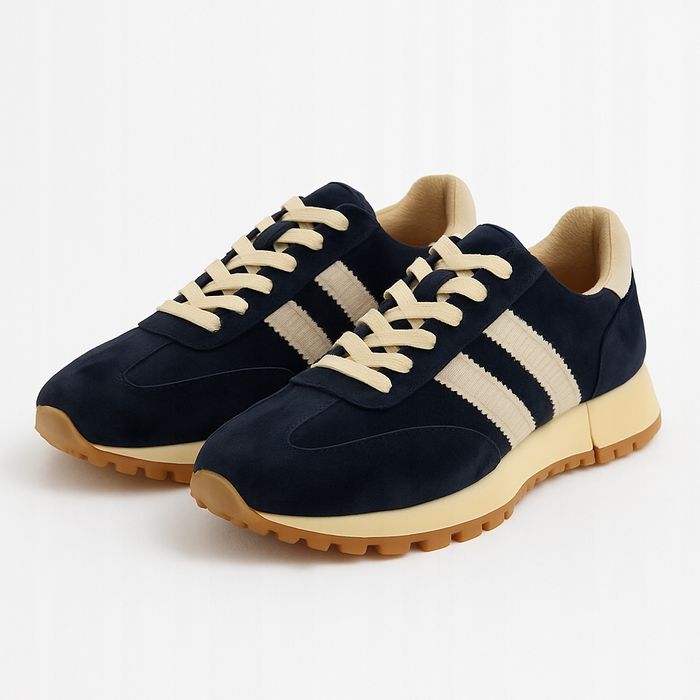 Sneakersy Retro Granatowo & Beżowe 36