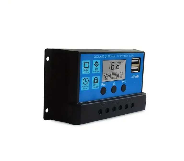 Контролер заряду сонячної панелі 12В/24В LCD-дисплея та USB 100А