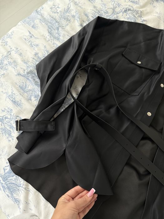 Рубашка кожанная черная 44/46