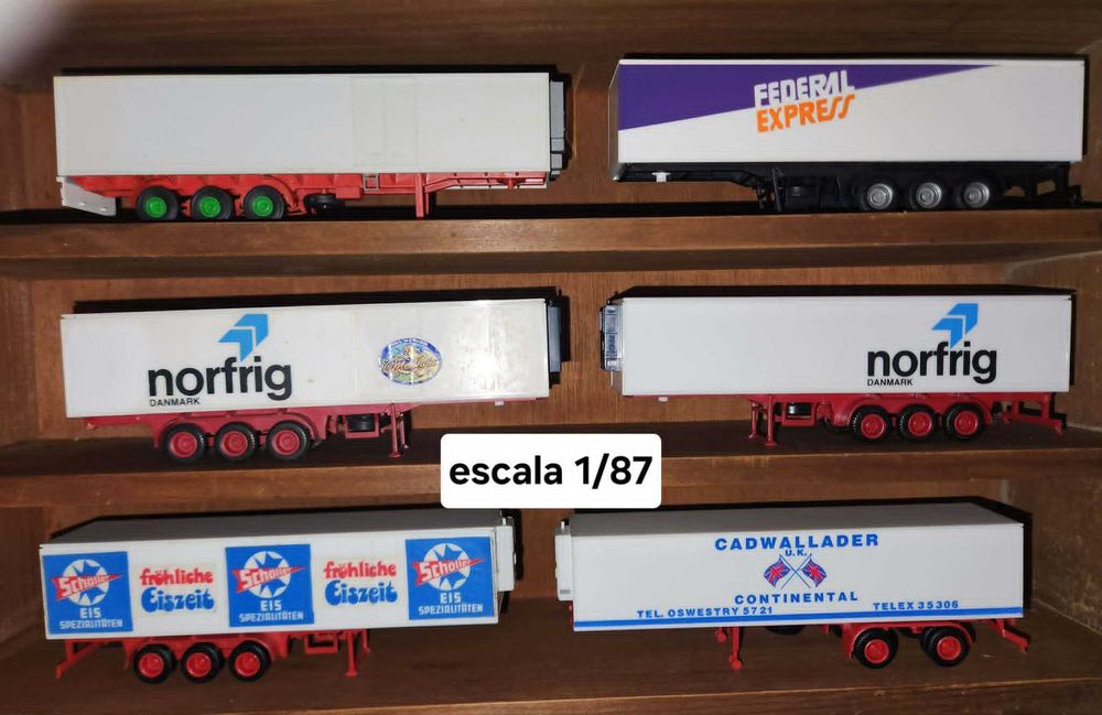 Reboques á escala 1/87 para Modelismo