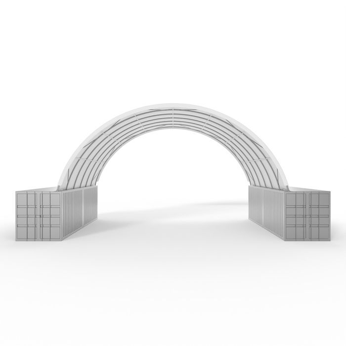 Zadaszenie kontenerowe 12x12m PVC 750g/m2