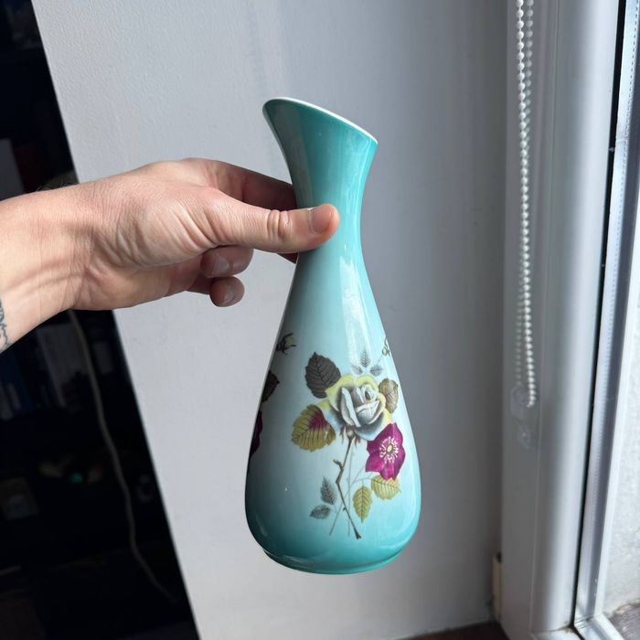 Wazon Lidia Wałbrzych Dzika Róża Porcelana PRL