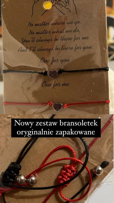 Matching bransoletki serce prezent walentynki