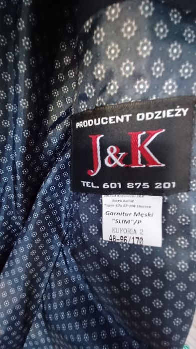Garnitur młodzieżowy J&K granat slim 170 /182