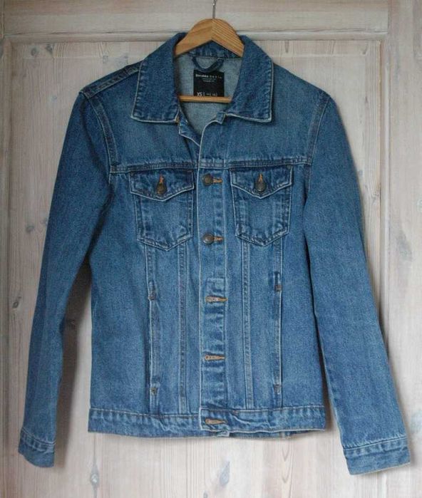 kurtka katana dżinsowa jeansowa Bershka XS S